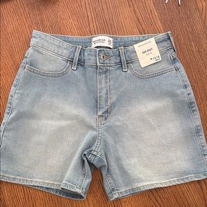Abercrombie Kids Blue Denim Dad Shorts